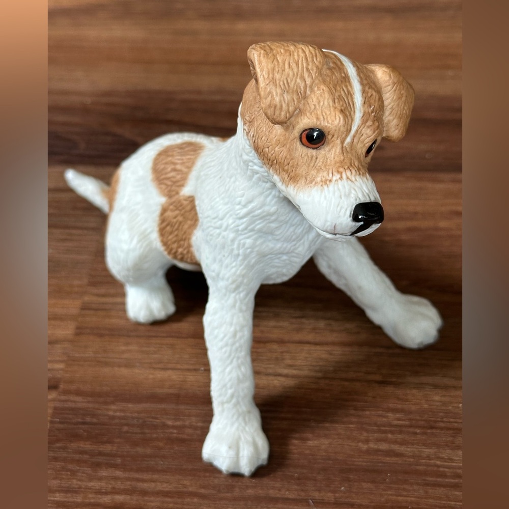 Vintage 2003 Jack Russell Terrier 5" Porcelain Bisque Figurine